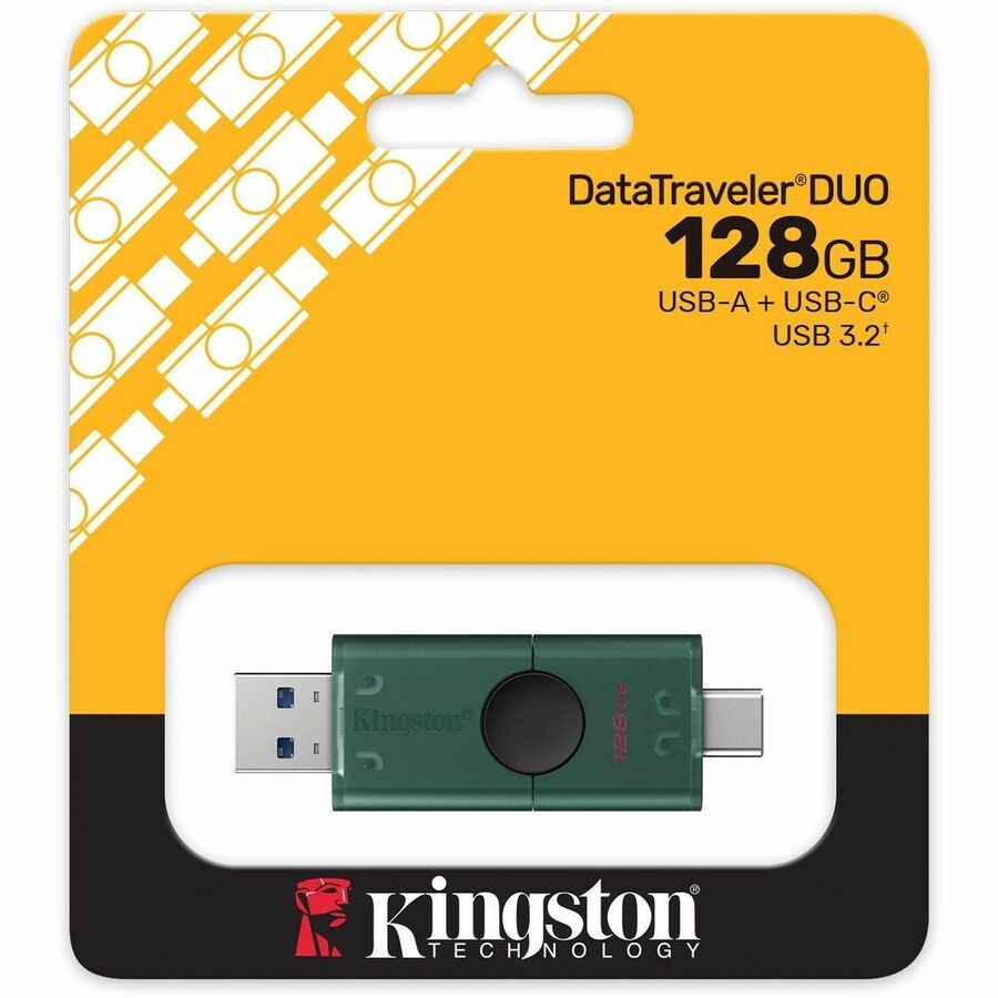 Kingston DataTraveler Duo 128GB USB 3.2 (Type A + Type C) Gen 1 On-The-Go Flash DriveNEW Kingston DataTraveler Duo 128GB USB 3.2 (Type A + Type C) Gen 1 On-The-Go Flash DriveNEW